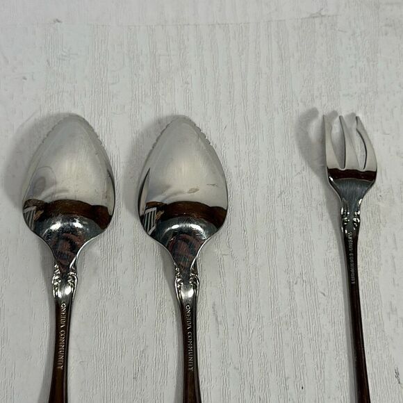 Oneida Community Brahms Stainless Steel Flatware Bundle Cocktail Spoon set of 3 - Picture 5 of 8